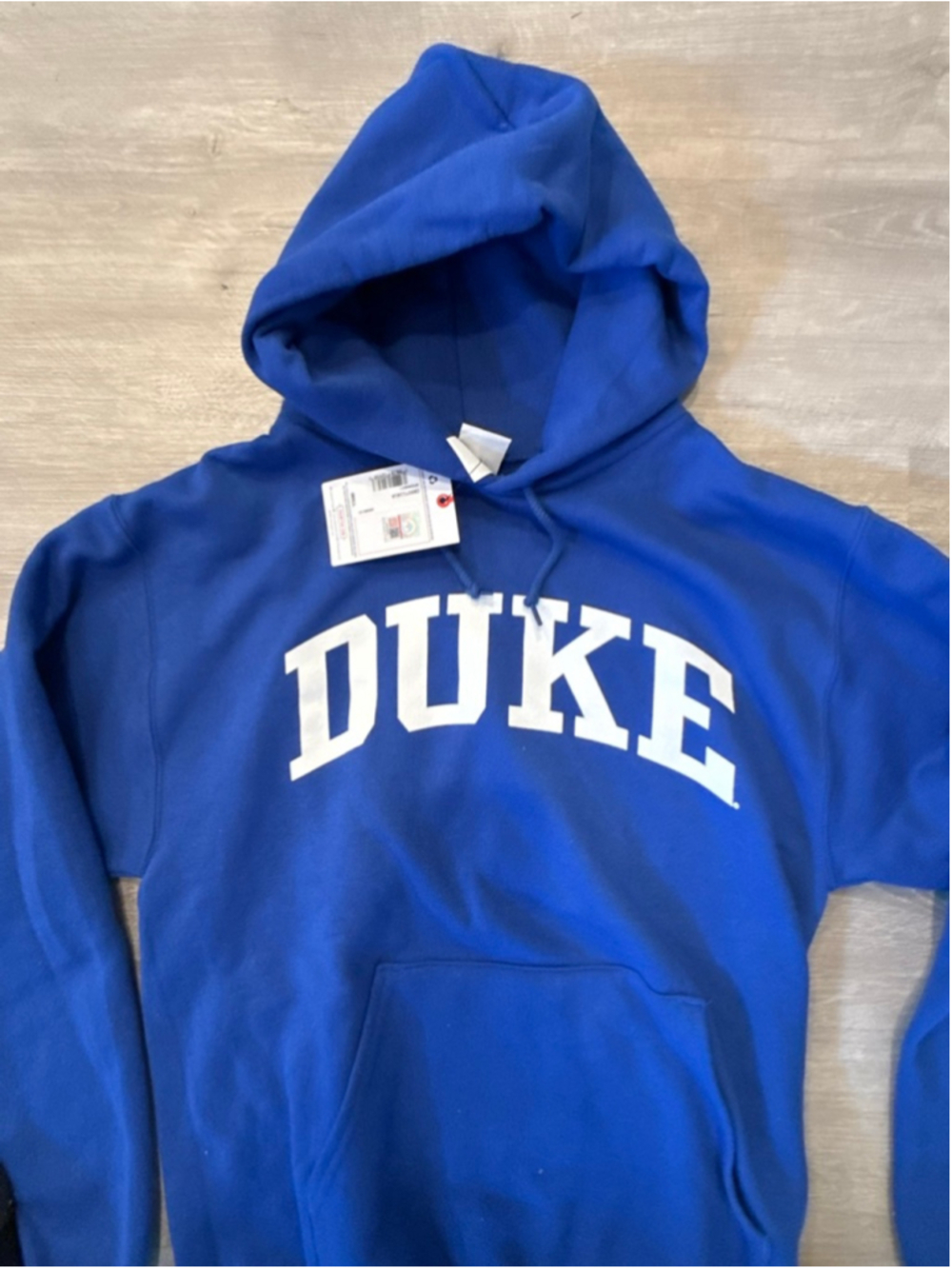 Men's Champion Duke Blue White Hoodie S - Picture 2 of 4